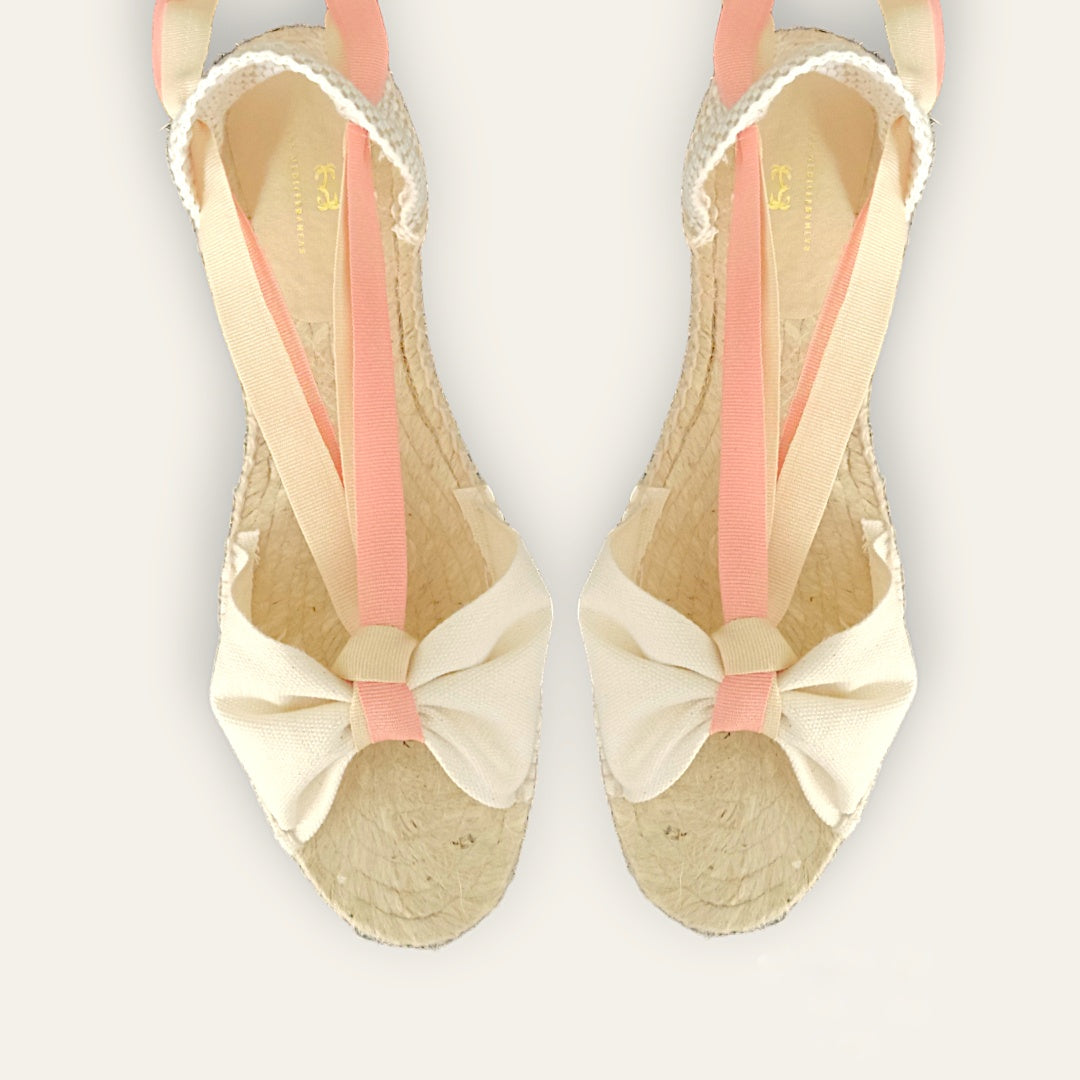 Alpargatas mariposa con cintas dobles