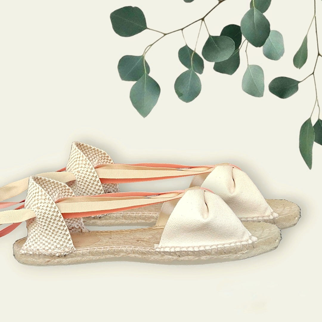 Alpargatas mariposa con cintas dobles