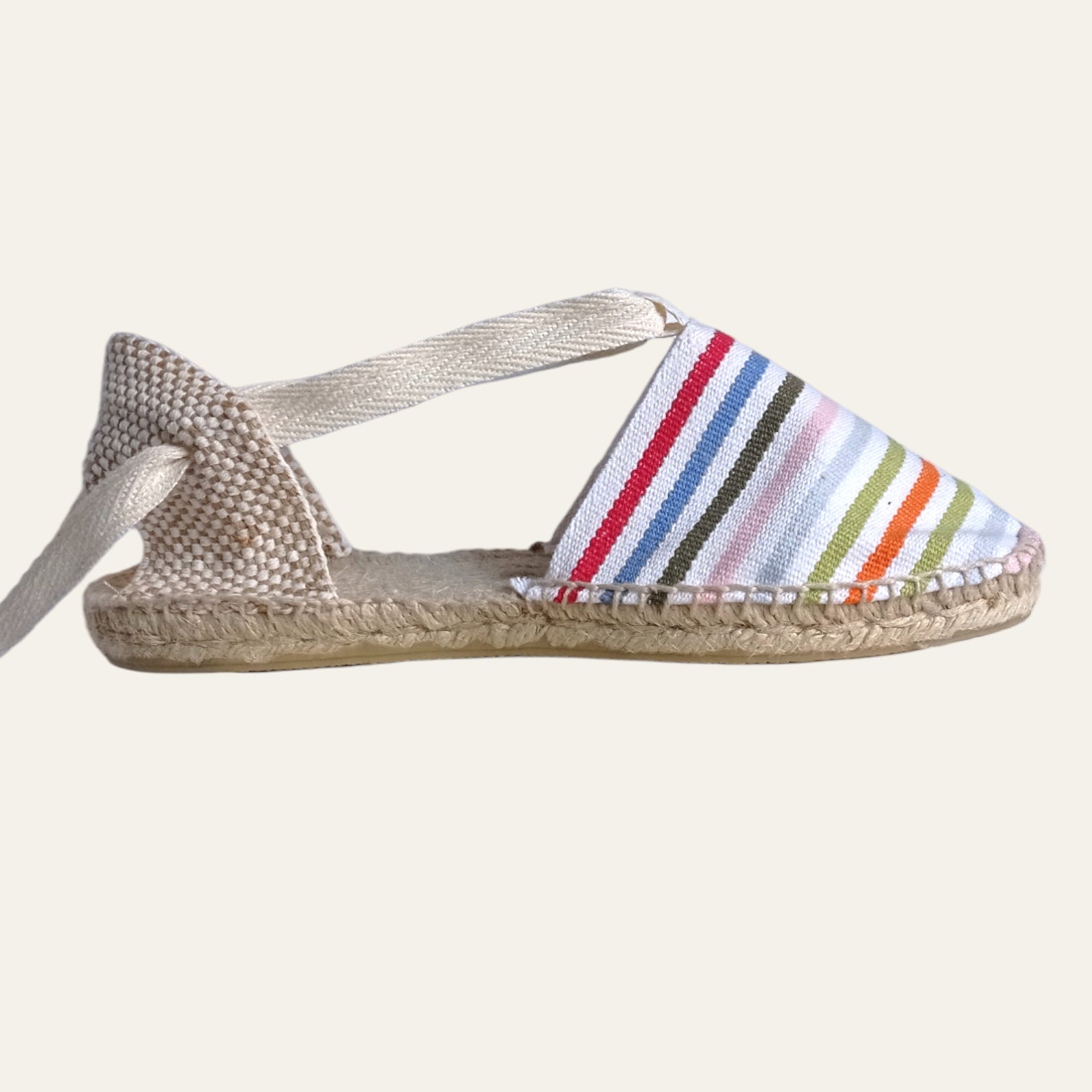 Alpargatas valencianas planas de rayas