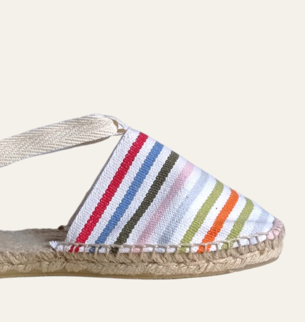 Alpargatas valencianas planas de rayas