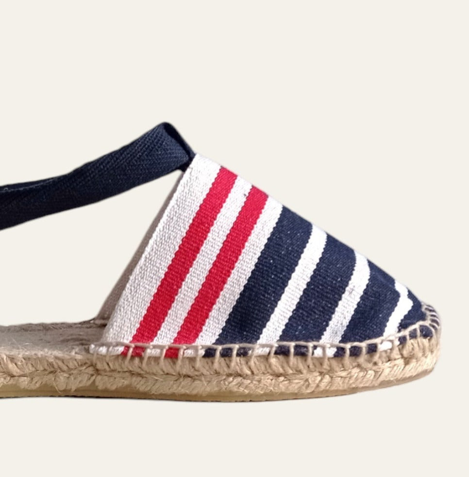 Alpargatas valencianas planas de rayas