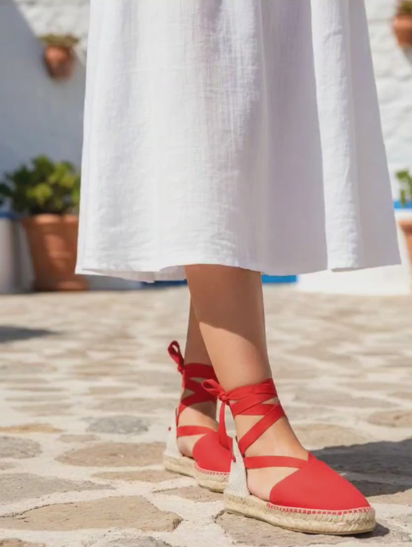 Alpargatas valencianas planas