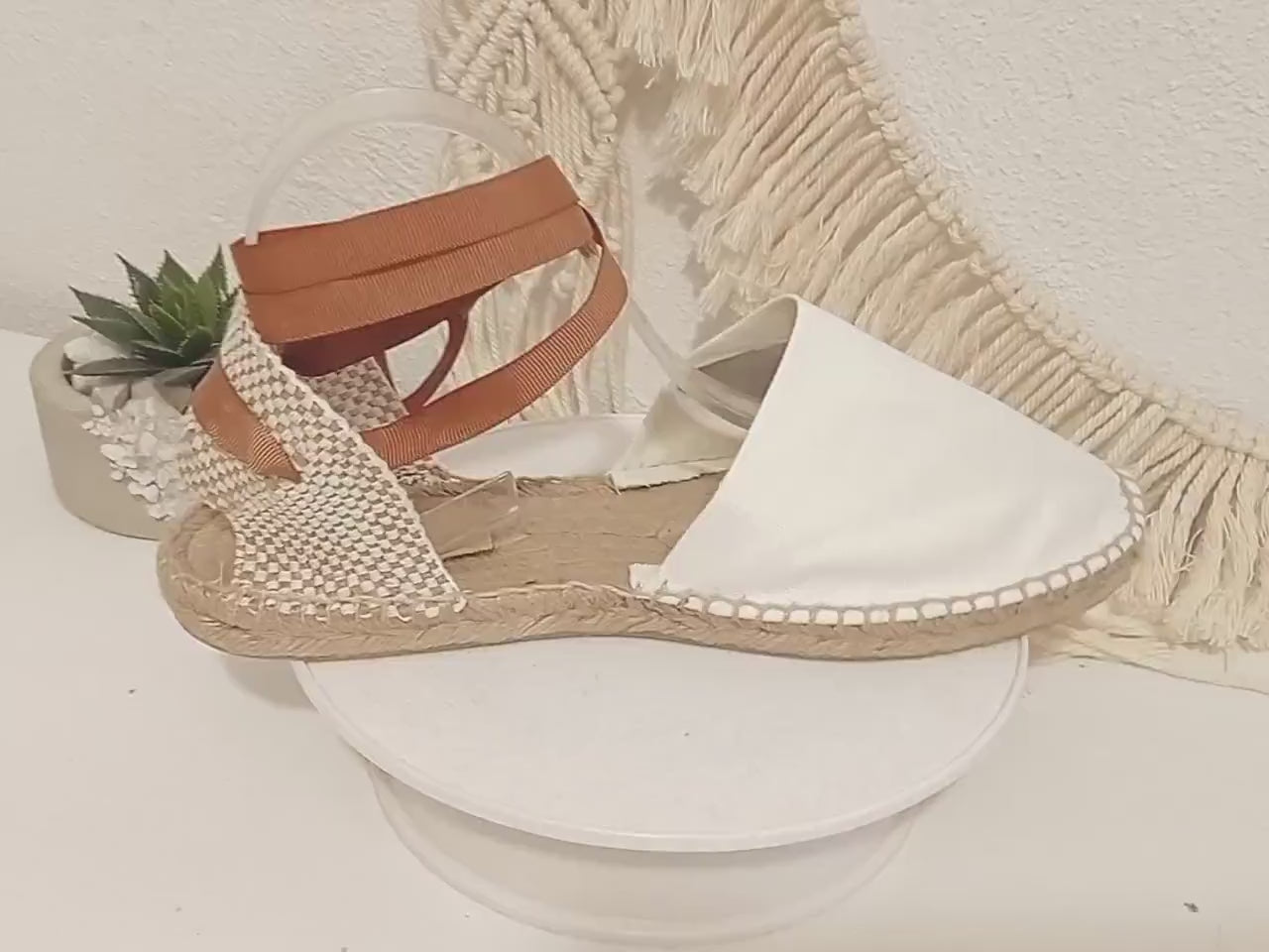 Alpargatas planas valencianas con cintas