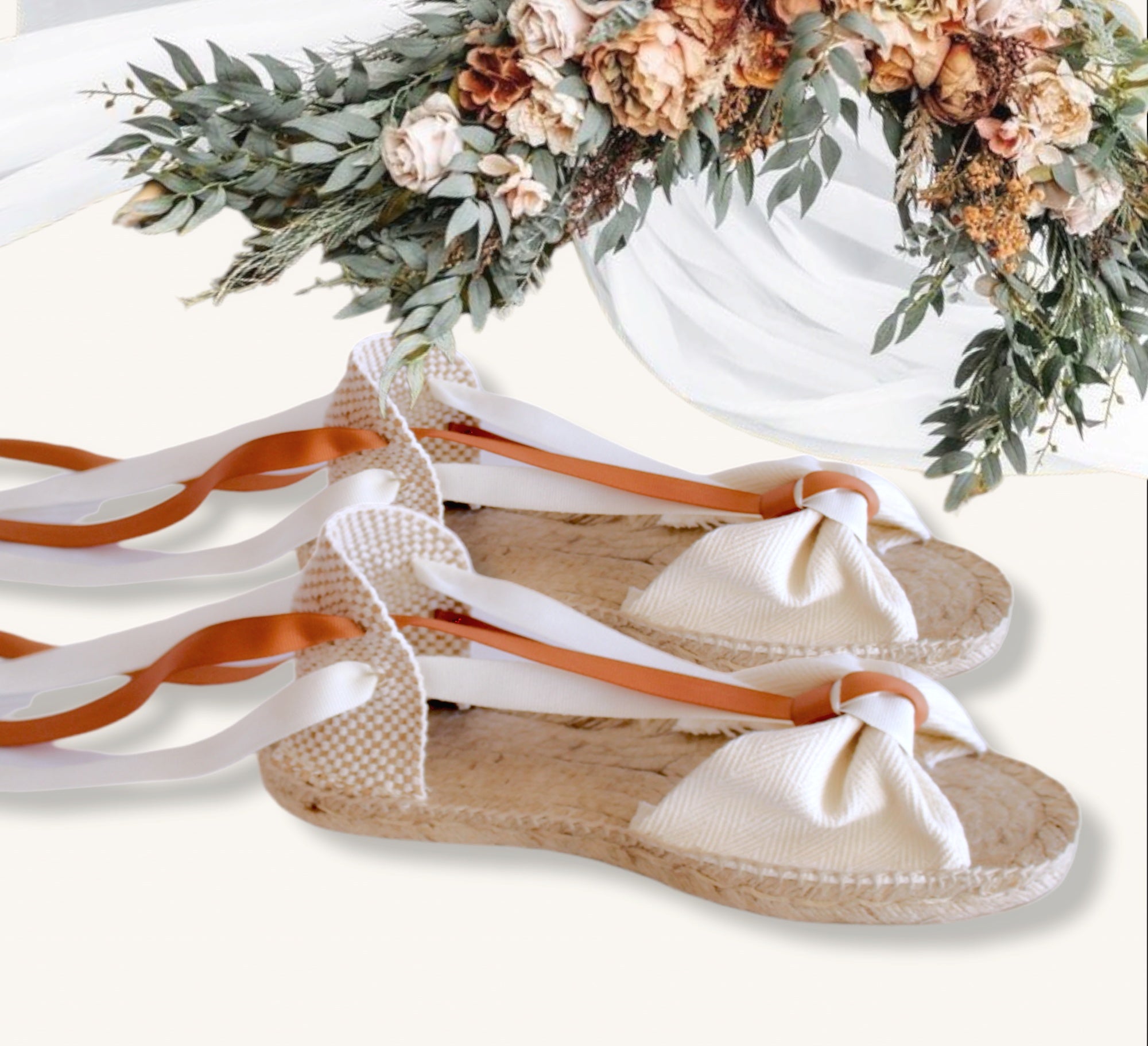 Alpargatas mariposa cintas dobles.