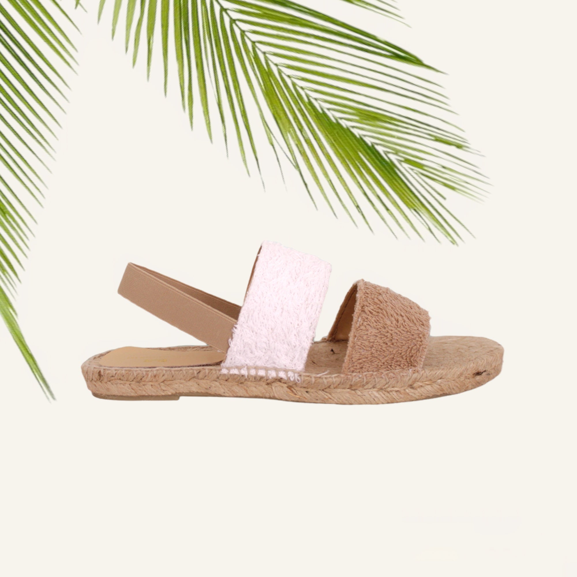 Sandalias tiras dobles de rizo de bambú