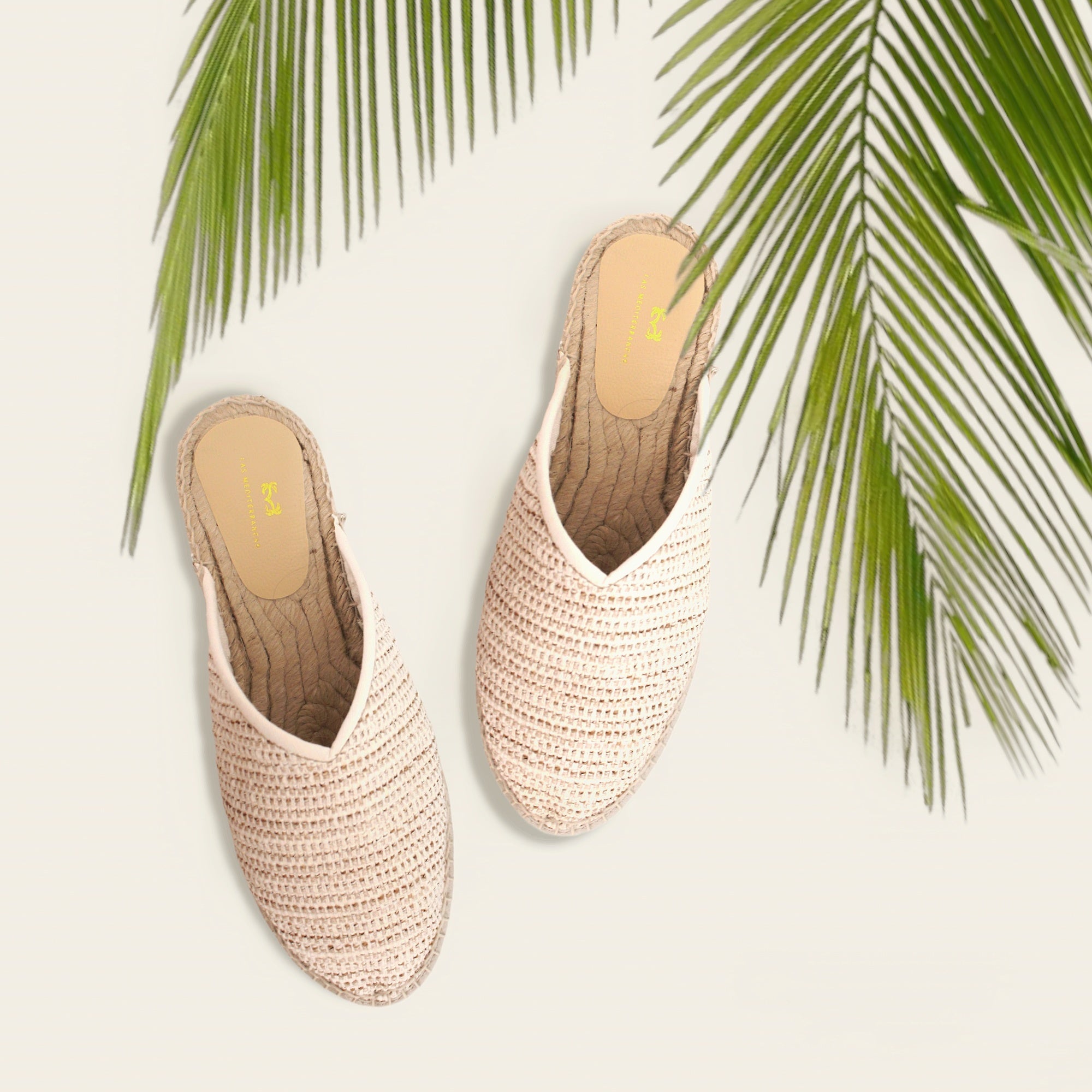 Mules de algodón trenzado