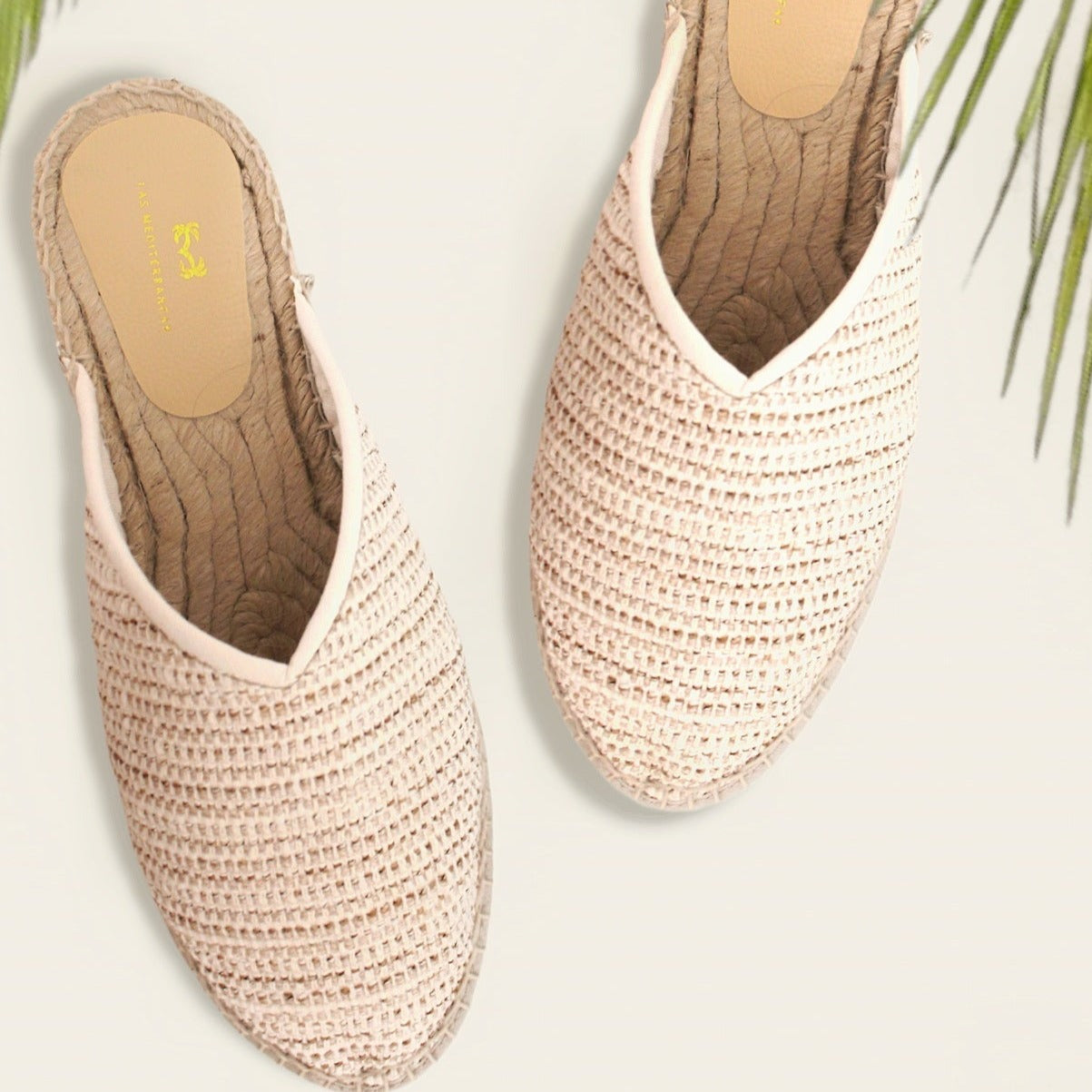 Mules de algodón trenzado