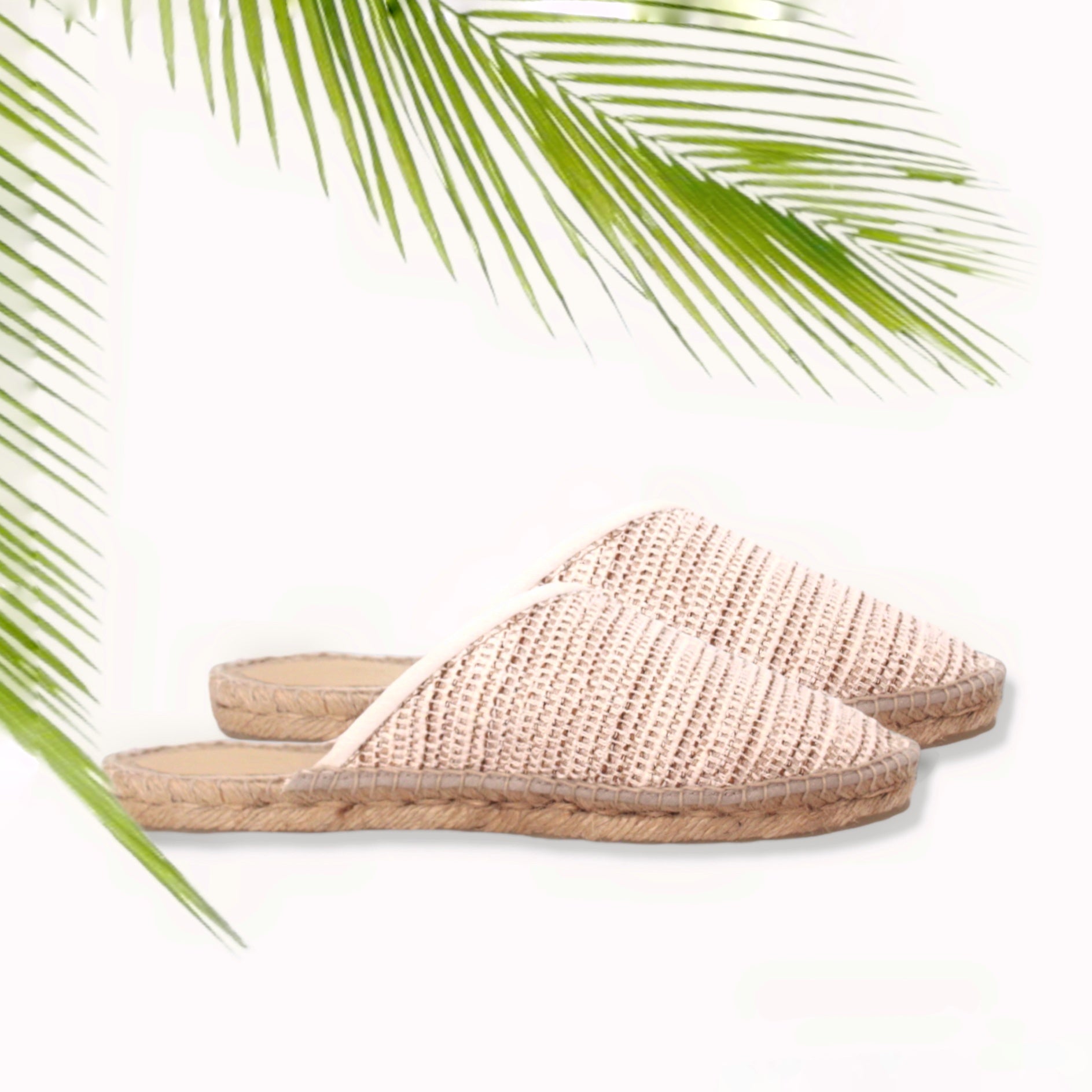 Mules de algodón trenzado