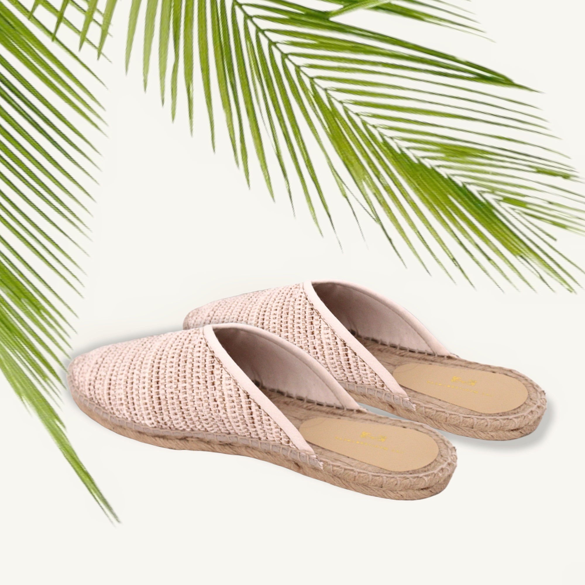 Mules de algodón trenzado