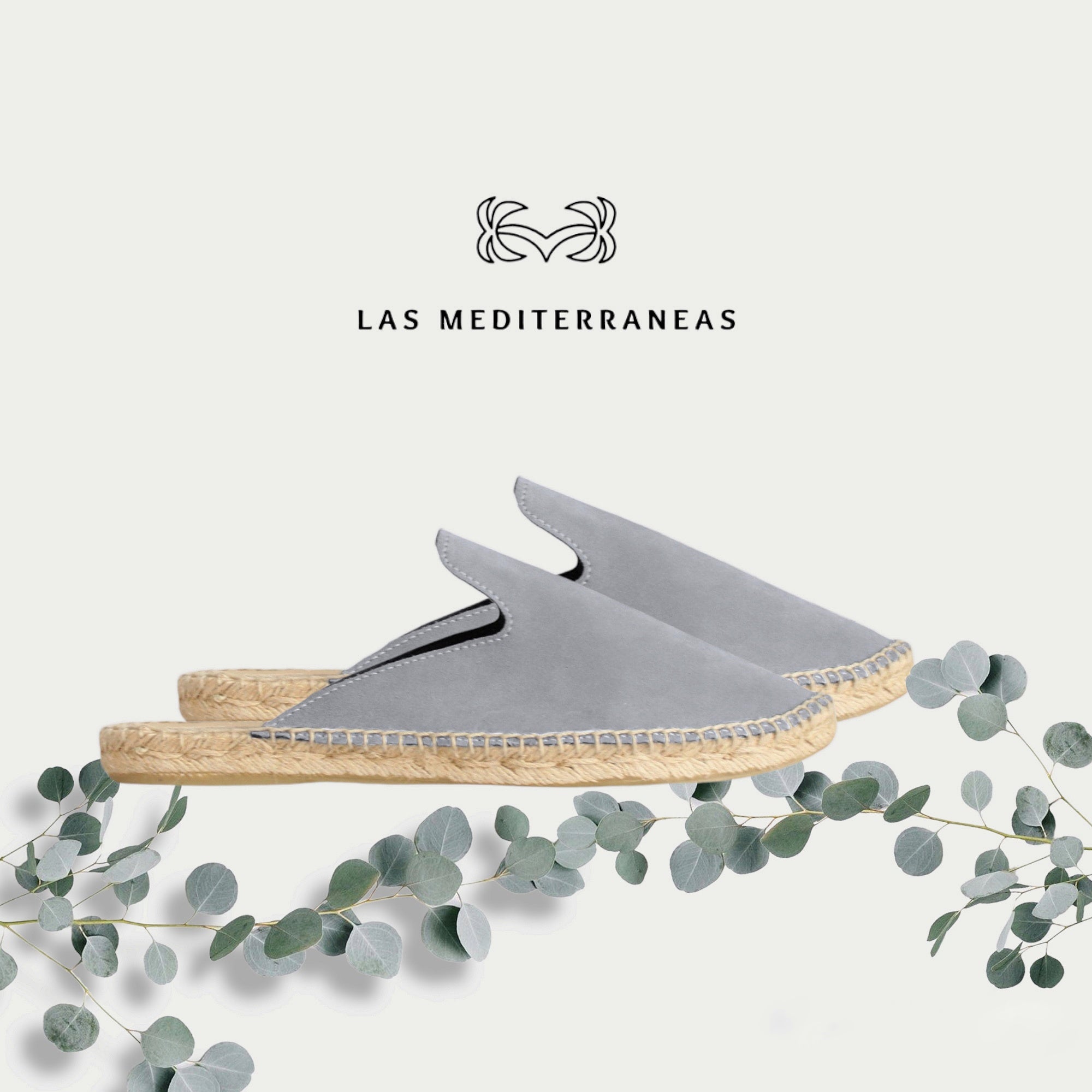 Mules de ante gris natural