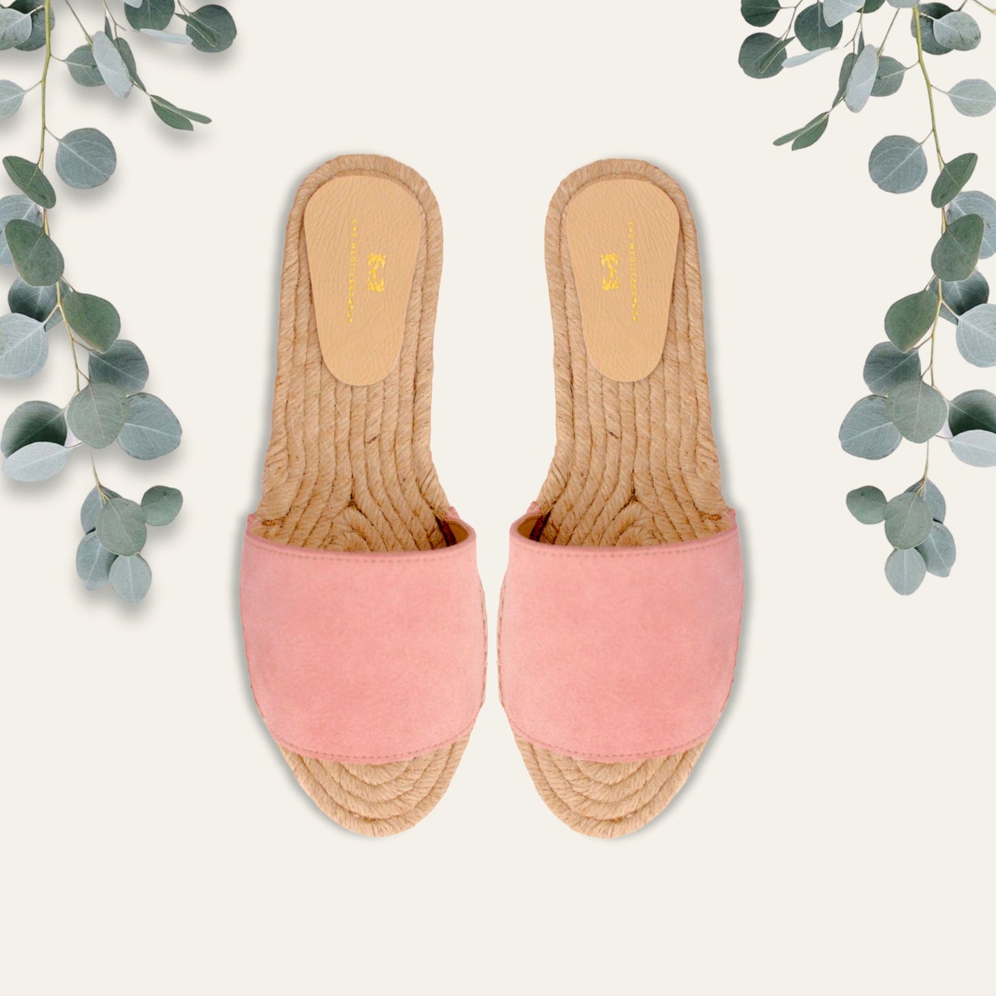 Sandalias abiertas de piel dust pink