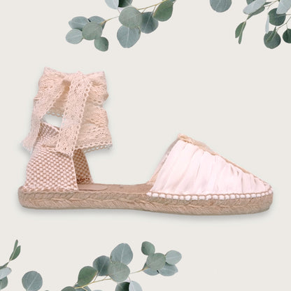Tulle and lace espadrilles
