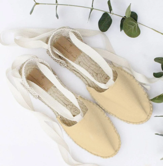 Alpargatas valencianas planas con cintas