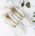 Flat Valencian espadrilles with ribbons