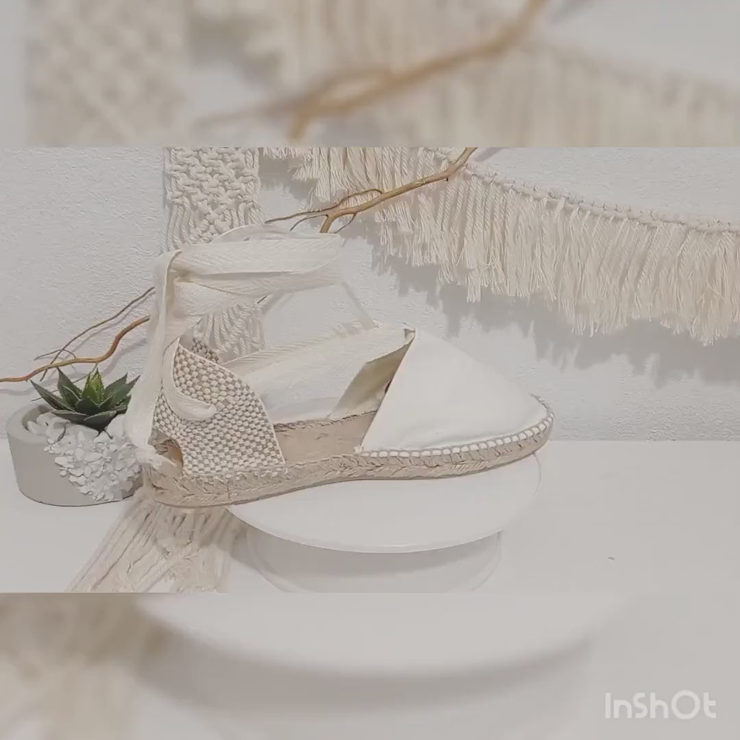 Alpargatas valencianas planas con cintas