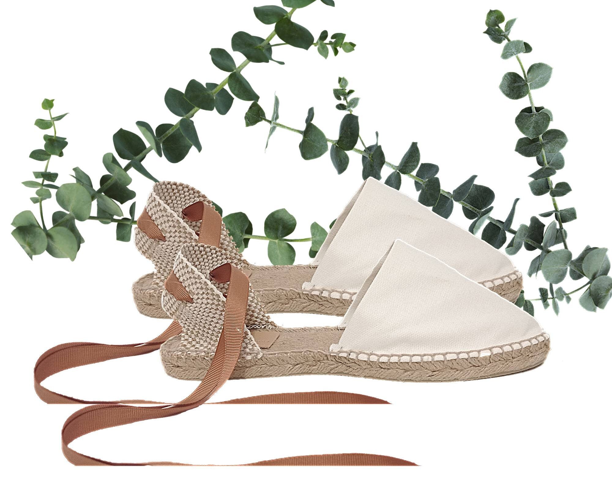 Alpargatas planas valencianas con cintas