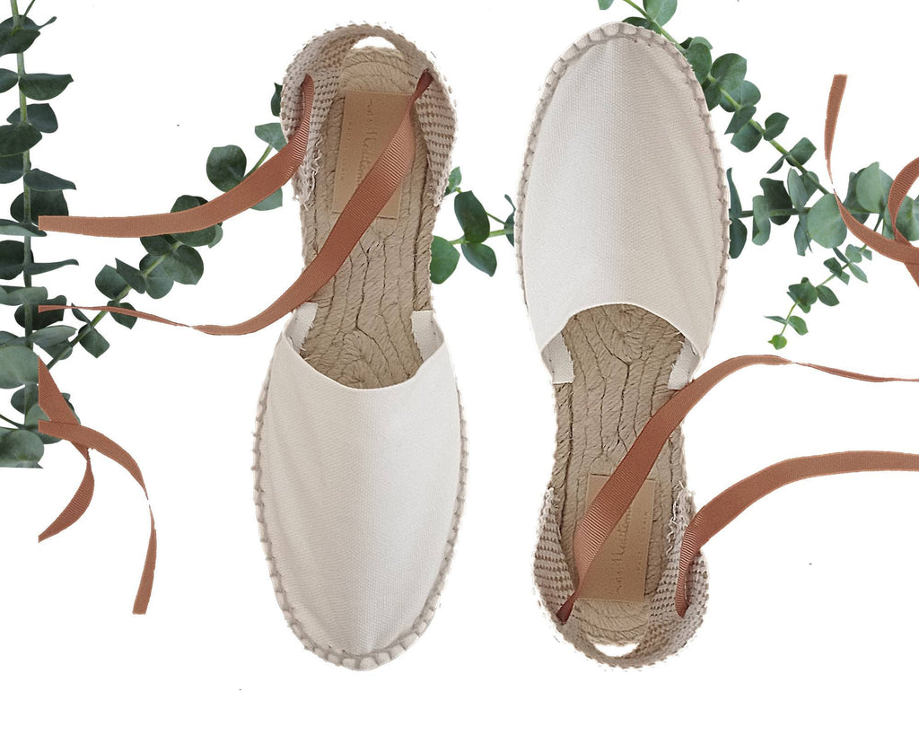 Alpargatas planas valencianas con cintas