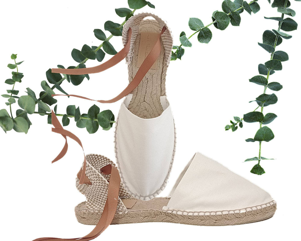 Alpargatas planas valencianas con cintas